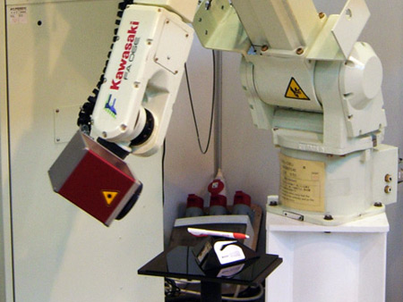 Robot laser marking